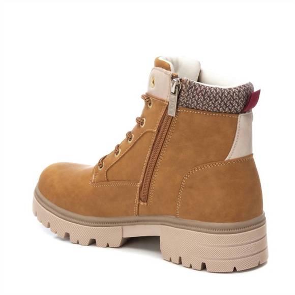 NEW XTI women's combat booties in camel - Picture 4 of 5